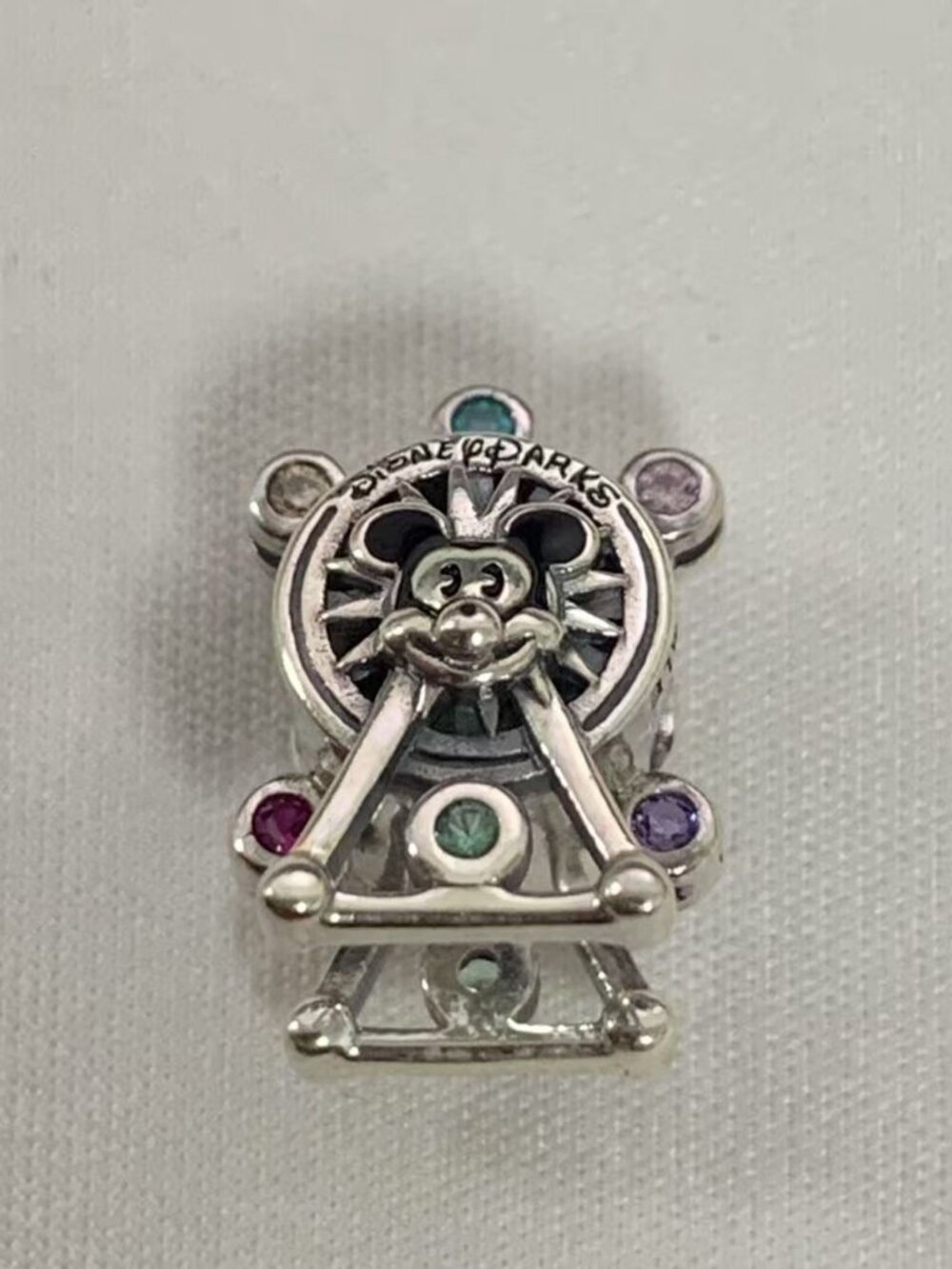 Pandora Disney Parks Mickey Colourful Ferris Wheel Charm, S925 Silver Jewelry